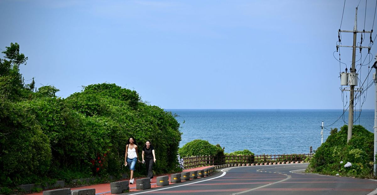 A coastal road on Jeju Island